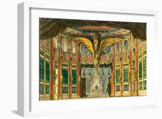 Stage Design for the Opera the Bronze Horse by D. Auber, 1837-Andreas Leonhard Roller-Framed Giclee Print