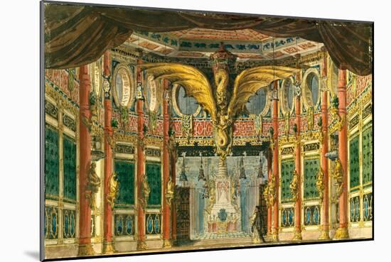 Stage Design for the Opera the Bronze Horse by D. Auber, 1837-Andreas Leonhard Roller-Mounted Giclee Print