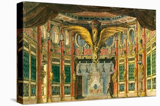 Stage Design for the Opera the Bronze Horse by D. Auber, 1837-Andreas Leonhard Roller-Stretched Canvas