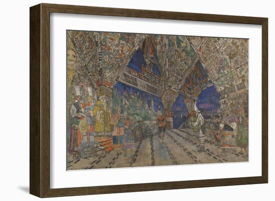 Stage Design for the Opera the Golden Cockerel by N. Rimsky-Korsakov-Konstantin Alexeyevich Korovin-Framed Giclee Print