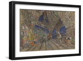 Stage Design for the Opera the Golden Cockerel by N. Rimsky-Korsakov-Konstantin Alexeyevich Korovin-Framed Giclee Print