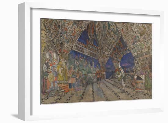 Stage Design for the Opera the Golden Cockerel by N. Rimsky-Korsakov-Konstantin Alexeyevich Korovin-Framed Giclee Print