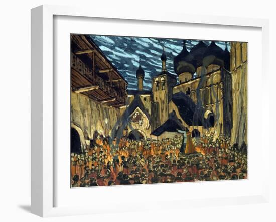 Stage Design for the Opera the Maid of Pskov by N. Rimsky-Korsakov - Golovin, Alexander Yakovlevich-Aleksandr Jakovlevic Golovin-Framed Giclee Print