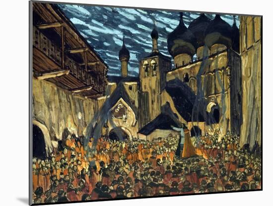 Stage Design for the Opera the Maid of Pskov by N. Rimsky-Korsakov - Golovin, Alexander Yakovlevich-Aleksandr Jakovlevic Golovin-Mounted Giclee Print