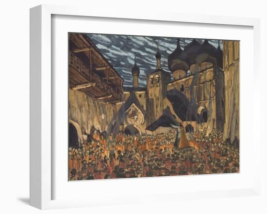 Stage Design for the Opera the Maid of Pskov by N. Rimsky-Korsakov-Alexander Yakovlevich Golovin-Framed Giclee Print