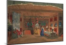 Stage Design for the Opera the Tsar's Bride by N. Rimsky-Korsakov, 1920-Boris Michaylovich Kustodiev-Mounted Giclee Print