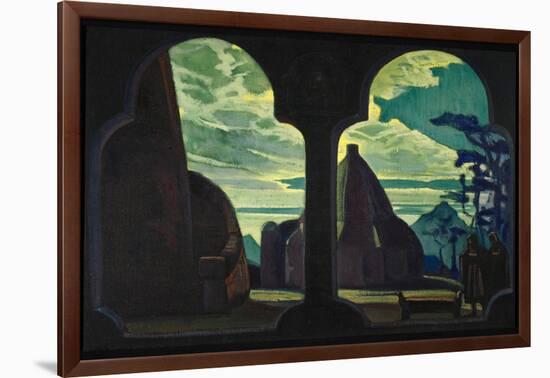 Stage Design for the Opera Tristan and Isolde by R. Wagner, 1912-Nicholas Roerich-Framed Giclee Print