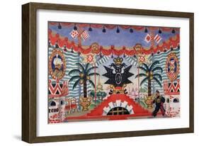 Stage Design for the Theatre Play the Flea by E. Zamyatin, 1925-1926-Boris Michaylovich Kustodiev-Framed Giclee Print