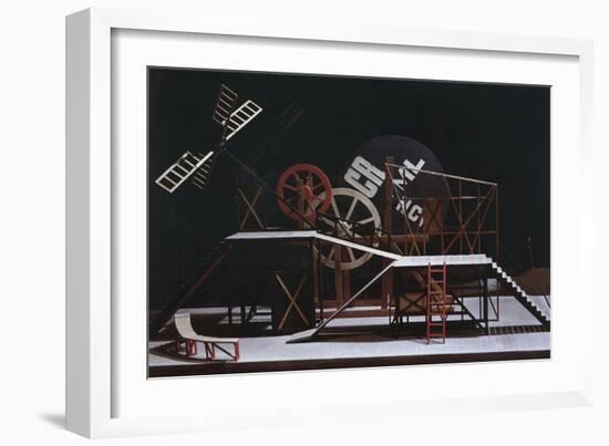 Stage Design for the Theatre Play the Magnificent Cuckold (Le Cocu Magnifiqu)-Lyubov Sergeyevna Popova-Framed Giclee Print