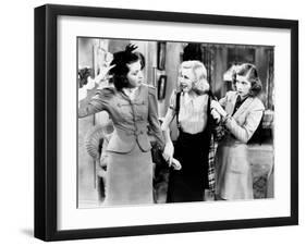 Stage Door, from Left, Ann Miller, Ginger Rogers, Lucille Ball, 1937-null-Framed Photo