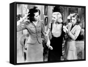 Stage Door, from Left, Ann Miller, Ginger Rogers, Lucille Ball, 1937-null-Framed Stretched Canvas