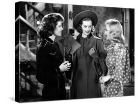 Stage Door, Katharine Hepburn, Lucille Ball, Ginger Rogers, 1937-null-Stretched Canvas