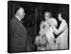 STAGE FRIGHT, 1950 directed by ALFRED HITCHCOCK On the set, Alfred Hitchcock, Marlene Dietrich and -null-Framed Stretched Canvas