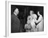 STAGE FRIGHT, 1950 directed by ALFRED HITCHCOCK On the set, Alfred Hitchcock, Marlene Dietrich and -null-Framed Photo