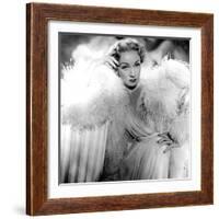 Stage Fright, Marlene Dietrich (Wearing a Christian Dior Design), 1950-null-Framed Photo