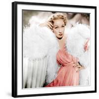 STAGE FRIGHT, Marlene Dietrich wearing a Christian Dior design, 1950-null-Framed Photo