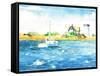 Stage Harbor Traps-Gregory Gorham-Framed Stretched Canvas