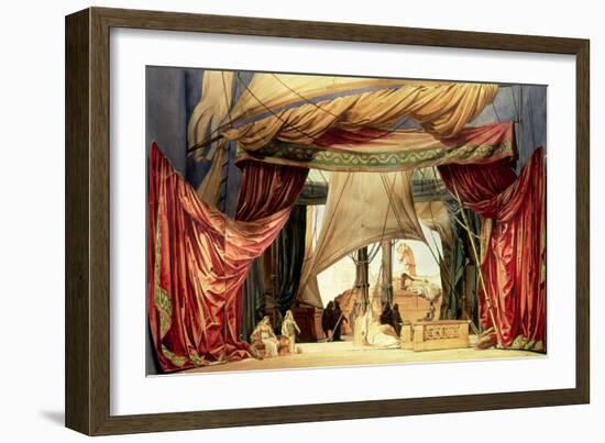 Stage Model for the Opera "Tristan and Isolde" by Richard Wagner (1813-83) (Painted Card)-null-Framed Giclee Print