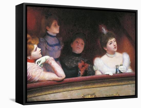 Stage or Au Theatre, 1885-1895-Federico Zandomeneghi-Framed Stretched Canvas