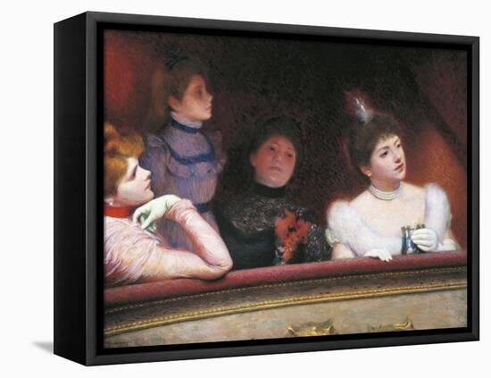 Stage or Au Theatre, 1885-1895-Federico Zandomeneghi-Framed Stretched Canvas