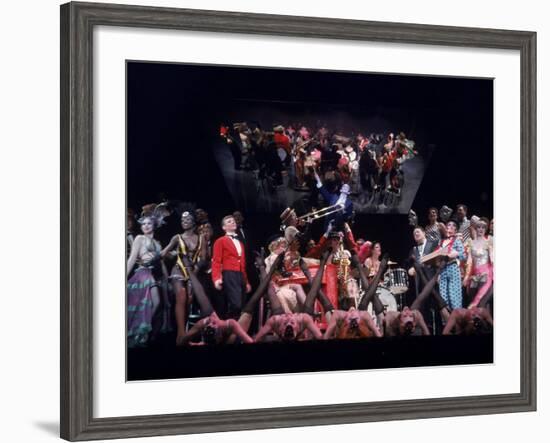 Stage Production of the Musical "Cabaret" Starring Joel Gray-null-Framed Premium Photographic Print