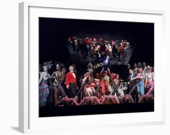 Stage Production of the Musical "Cabaret" Starring Joel Gray-null-Framed Premium Photographic Print