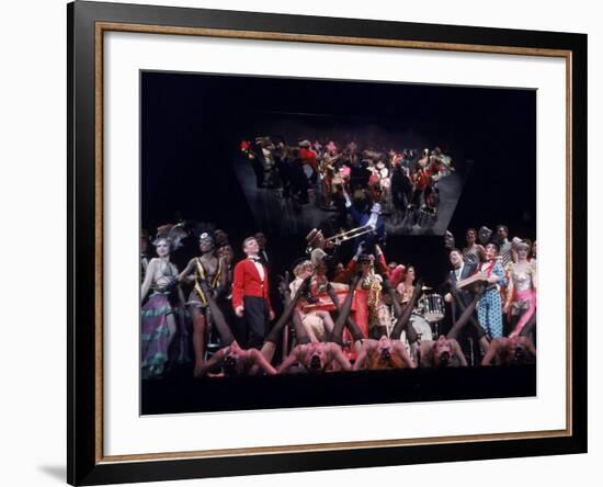 Stage Production of the Musical "Cabaret" Starring Joel Gray-null-Framed Premium Photographic Print