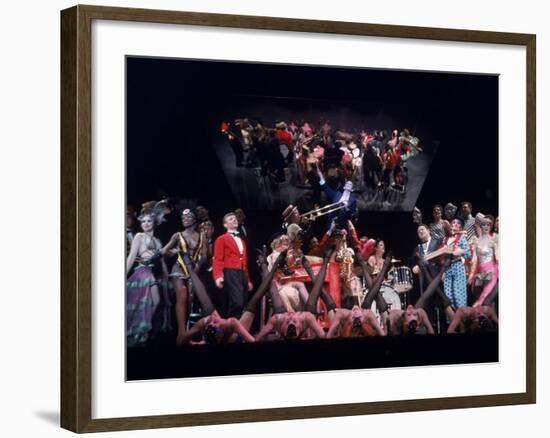 Stage Production of the Musical "Cabaret" Starring Joel Gray-null-Framed Premium Photographic Print