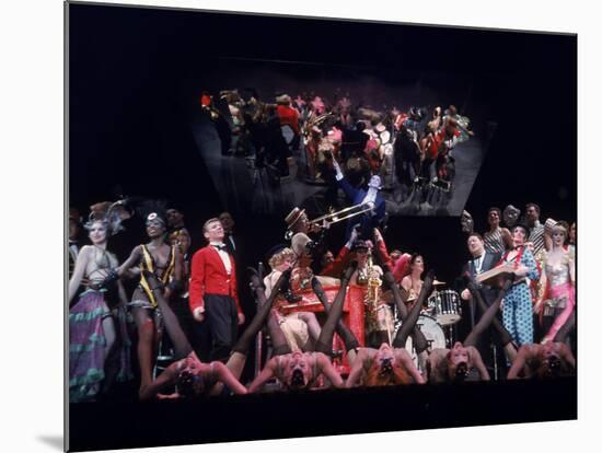Stage Production of the Musical "Cabaret" Starring Joel Gray-null-Mounted Premium Photographic Print