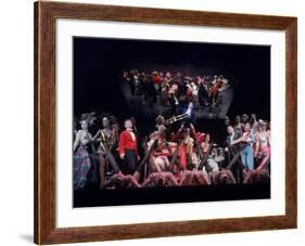 Stage Production of the Musical "Cabaret" Starring Joel Gray-null-Framed Premium Photographic Print