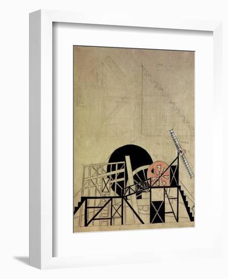 Stage Set Design for the Play the Magnanimous Cuckold by F. Crommelynck, Meyerhold Theatre, Moscow-Liubov Sergeevna Popova-Framed Giclee Print