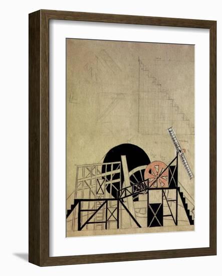 Stage Set Design for the Play the Magnanimous Cuckold by F. Crommelynck, Meyerhold Theatre, Moscow-Liubov Sergeevna Popova-Framed Giclee Print