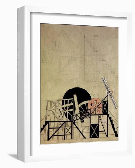 Stage Set Design for the Play the Magnanimous Cuckold by F. Crommelynck, Meyerhold Theatre, Moscow-Liubov Sergeevna Popova-Framed Giclee Print