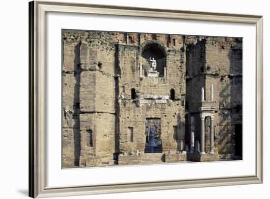 Stage Wall of the Roman Theatre, Orange-null-Framed Photographic Print