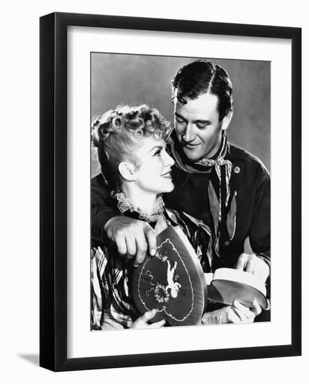 STAGECOACH, 1939 directed by JOHN FORD John Wayne Claire Trevor (b/w photo)-null-Framed Photo