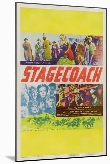 Stagecoach, 1939, Directed by John Ford-null-Mounted Giclee Print