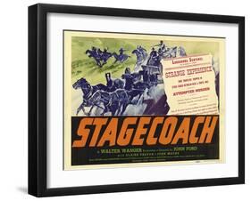 Stagecoach, 1939-null-Framed Art Print