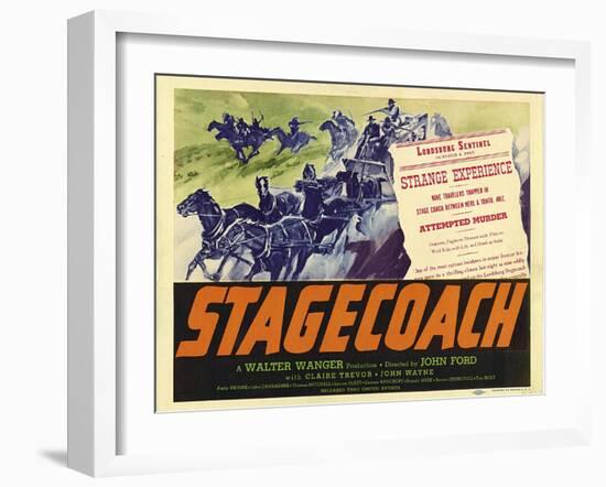 Stagecoach, 1939-null-Framed Art Print