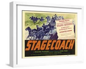 Stagecoach, 1939-null-Framed Art Print