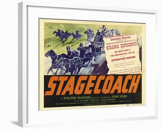 Stagecoach, 1939-null-Framed Art Print