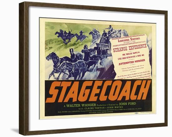 Stagecoach, 1939-null-Framed Art Print