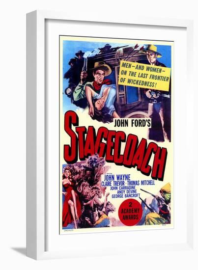 Stagecoach, 1939-null-Framed Art Print