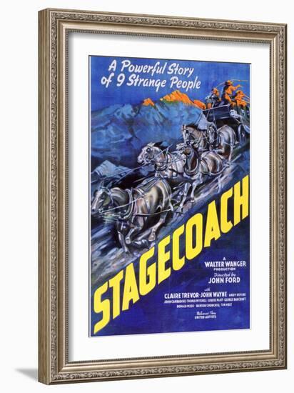 Stagecoach, 1939-null-Framed Art Print