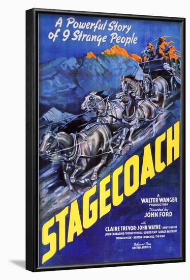 Stagecoach, 1939-null-Framed Art Print