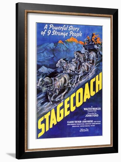 Stagecoach, 1939-null-Framed Art Print