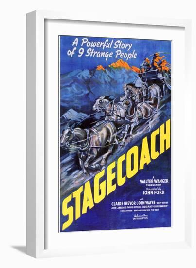 Stagecoach, 1939-null-Framed Art Print