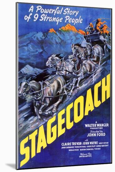 Stagecoach, 1939-null-Mounted Art Print