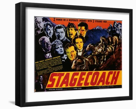 Stagecoach, 1939-null-Framed Art Print