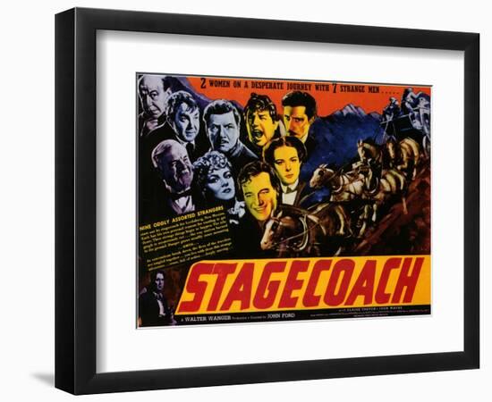 Stagecoach, 1939-null-Framed Art Print