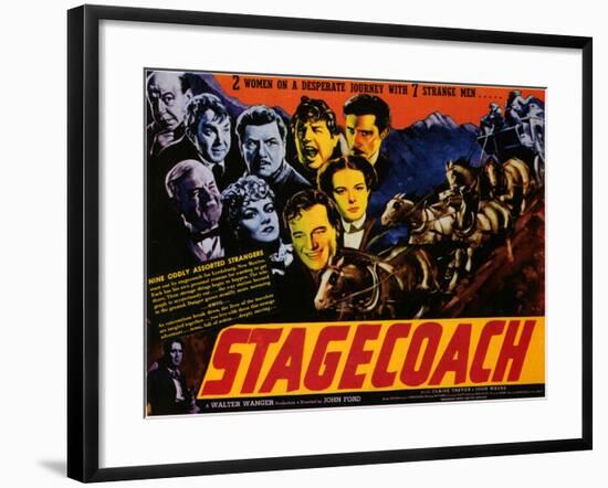 Stagecoach, 1939-null-Framed Art Print